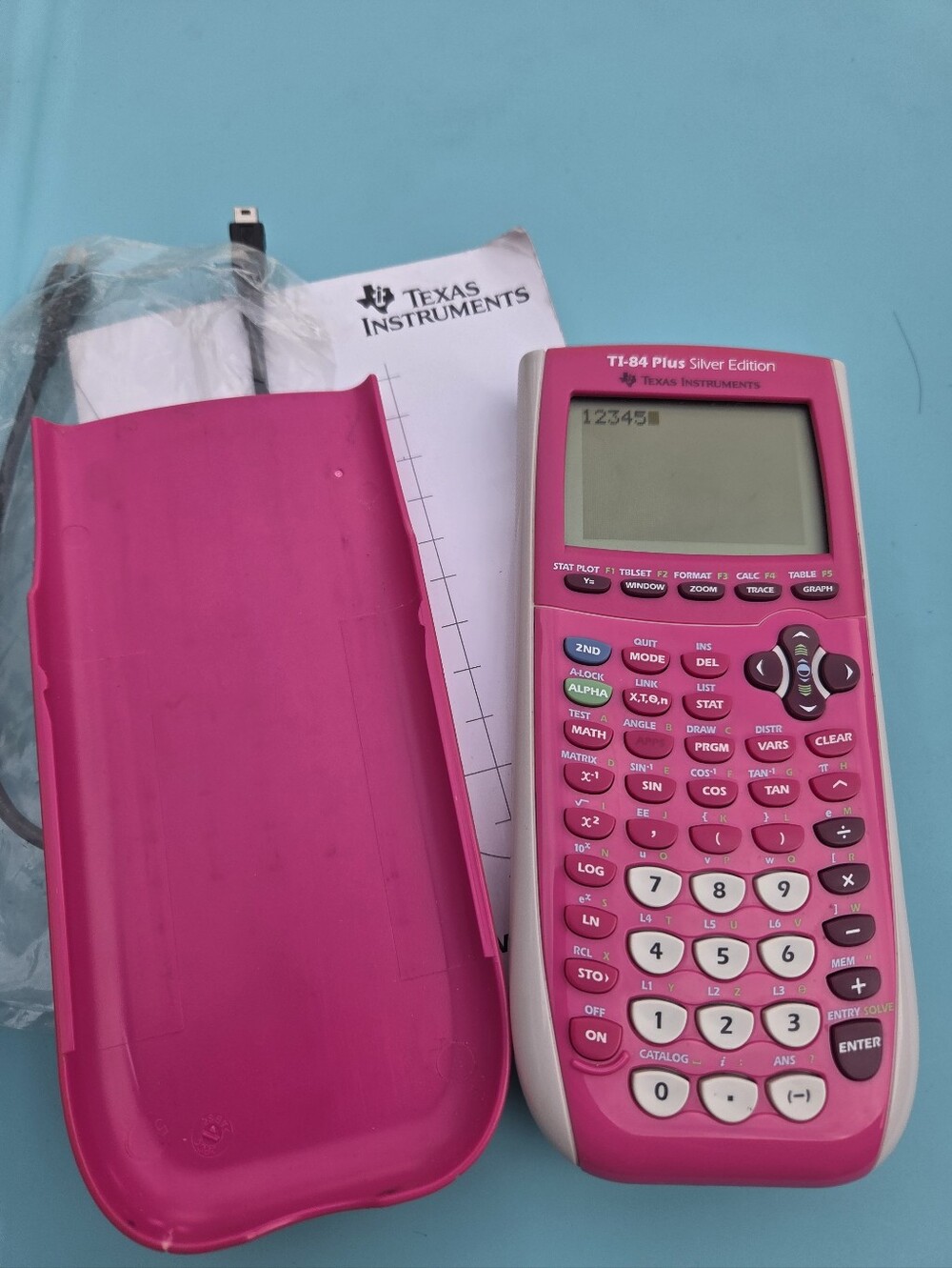 Texas Instruments TI-84 Plus Silver Edition Pink Graphing Calculator